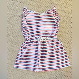Janie and Jack Red White Blue Striped Dress Sz 5